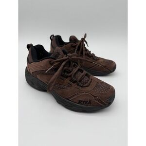 Ryka Outdoor Walking Shoes Brown Suede Mesh Trail Sneakers K24037WE Womens 6